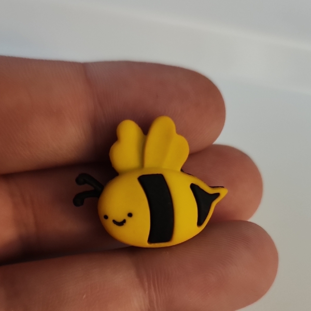 Cute Yellow and Black Bee shoe charm